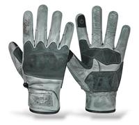 TLA RUST Gants de moto vintage en cuir, protections des articulations, homologuées CE, 2XS à 4XL pour hommes et femmes, pour cafè racer, scooter, écrans tactiles, protection contre les chocs élevés.
