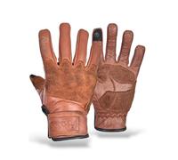 TLA Rust Gants de Moto Vintage en Cuir, Protections des articulations, homologuées CE, 2XS à 4XL pour Hommes et Femmes, pour cafè Racer, Scooter, écrans tactiles, Protection Contre Les Chocs élevés