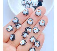 Tlarsun Lot de 50 Figurines de Pingouin en Résine - Breloques Décoratives Mini Jouets pour Bricolage, Fabrication Artisanale et Scrapbooking
