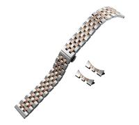 TLCBAZCF Bracelet de montre à extrémité incurvée en acier inoxydable 316L, 10 12 13 14 15 16 17 18 19 20 21 22 23 24mm, Compatible avec le bracelet de montre Titoni IWC(Silver Rose,21mm)
