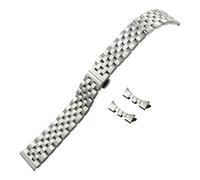 TLCBAZCF Bracelet de montre à extrémité incurvée en acier inoxydable 316L, 10 12 13 14 15 16 17 18 19 20 21 22 23 24mm, Compatible avec le bracelet de montre Titoni IWC(Silver,19mm)