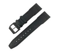 TLCBAZCF Bracelet de montre à rivets en cuir, 20mm, 21mm, 22mm, Compatible avec IWC PILOT Portugal Mark 18 TOP, noir et marron, outils de bracelet de montre(Black black black1,22mm)