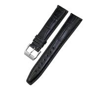 TLCBAZCF Bracelet de montre Crocodile 20mm 21mm 22mm, Compatible avec IWC Pilot Mark portugais Portofino, noir bleu marron, bracelet de montre Alligator(Black Style 2,20mm)