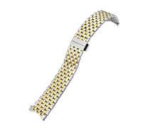 TLCBAZCF Bracelet de montre en acier inoxydable 316L 20 mm compatible avec les bracelets de montre MiDo BARONCELLI série M027, M027407, M027408 et M027462, argent et or rose(Silver Gold)