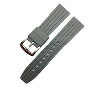 TLCBAZCF Bracelet de montre en caoutchouc de Silicone de remplacement à dégagement rapide 20mm 22mm 24mm bracelet de montre universel épais et solide(Gray,24mm)