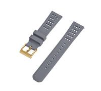 TLCBAZCF Bracelet de montre en caoutchouc FKM FPM à dégagement rapide, 20mm 22mm, conception texturée, bracelet de plongée universel Compatible avec les bracelets de Sport(Gray-Gold Buckle,22mm)