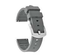 TLCBAZCF Bracelet de montre en caoutchouc fluoré 2025 FKM 18-24 mm - Sport à dégagement rapide, compatible avec RX(Gray-Silver,18mm)