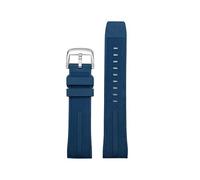 TLCBAZCF Bracelet de montre en caoutchouc incurvé 21 mm/22 mm compatible avec Heuer F1 CAZ101 FORMULE 1, cadran 43 mm, bracelet de montre sport en silicone coloré(Dark Blue Silver,22mm)