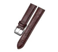 TLCBAZCF Bracelet de montre en cuir de vachette compatible avec les bracelets Certina MIDO, Tissot, Longines et Omega de 14 mm, 16 mm, 18 mm, 19 mm, 20 mm, 21 mm et 22 mm(Brown brown pin,23mm)