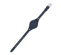 TLCBAZCF Bracelet de montre en cuir fin compatible avec les modèles Fossil ES3077, ES2830, ES3262, ES3060, ES4176, ES4119, ES4026 et ES4340 for femmes.(Dark blue-silver)