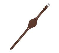 TLCBAZCF Bracelet de montre en cuir fin compatible avec les modèles Fossil ES3077, ES2830, ES3262, ES3060, ES4176, ES4119, ES4026 et ES4340 for femmes.(1brown-silver)