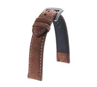 TLCBAZCF Bracelet de montre en daim, bracelet en cuir à dégagement rapide, 18mm, 19mm, 20mm, 22mm, avec boucle en acier inoxydable, Compatible avec les hommes(Brown,20mm)