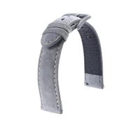TLCBAZCF Bracelet de montre en daim, bracelet en cuir à dégagement rapide, 18mm, 19mm, 20mm, 22mm, avec boucle en acier inoxydable, Compatible avec les hommes(Grey,20mm)