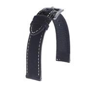 TLCBAZCF Bracelet de montre en daim, bracelet en cuir à dégagement rapide, 18mm, 19mm, 20mm, 22mm, avec boucle en acier inoxydable, Compatible avec les hommes(Black,22mm)