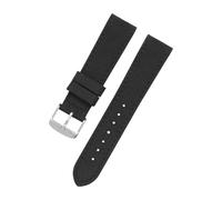 TLCBAZCF Bracelet de montre en nylon compatible avec I-WC CITIZEN SKX007 SKX009 bracelet 18 19 20 21 2223 bracelet de montre 24 mm bracelet de doublure en cuir confortable(Black silver buckle,22mm)