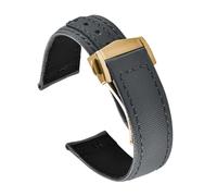 TLCBAZCF Bracelet de montre en Nylon Compatible avec Omega Seamaster 300 Speedmaster A, Bracelet de montre en toile 20mm 22mm(Grey-Grey Line 3,22mm)