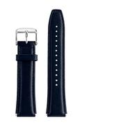 TLCBAZCF Bracelet de montre homme en cuir de vachette, style rétro, petit carré, compatible avec les modèles A159W-N1, A158WA, A168, A159, AE1200, AQ230 et 700 (18 mm).(Blue-silver)