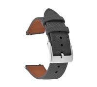 TLCBAZCF Bracelet de montre hybride en cuir et Nylon à dégagement rapide, 18/20/22mm, bracelet de Sport Compatible avec SKX007 SKX009 Durable(Grey 1,18mm)