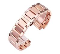 TLCBAZCF Bracelet en acier inoxydable 27 * 19 mm argenté compatible avec le bracelet de ceinture de montre Hublot Big Bang Classic Fusion Series for hommes et femmes(Rose gold)