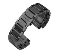 TLCBAZCF Bracelet en acier inoxydable 27 * 19 mm argenté compatible avec le bracelet de ceinture de montre Hublot Big Bang Classic Fusion Series for hommes et femmes(Black)