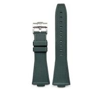 TLCBAZCF Bracelet en caoutchouc fluoré à dégagement rapide de 12mm, Compatible avec Tissot PRX Powermatic 40mm T137407 T137410 FKM convexe, bracelets de montre de remplacement(FKM-Green)