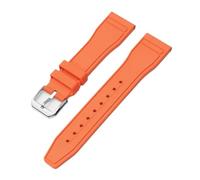 TLCBAZCF Bracelet en caoutchouc fluoré FKM compatible avec les montres de sport IWC Big Pilot Mark Portugieser TOP for hommes, à dégagement rapide, 20 mm, 21 mm, 22 mm(Orange,22mm)