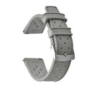 TLCBAZCF Bracelet en caoutchouc Tropical FKM, bracelet de plongée à dégagement rapide, 18/19/20mm/21/22mm/23/24mm, Compatible avec Oris(Grey-Silver Buckle,24mm)