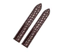 TLCBAZCF Bracelet unisexe en cuir de crocodile de style classique, compatible avec les montres Cartier Solo/London (tailles 18-25 mm).(Brown no clasp,18mm)