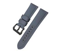 TLCBAZCF Compatible avec le bracelet de montre en nylon Panerai 24 mm, compatible avec le bracelet de montre en toile bleu vert gris LUMINOR SUBMERSIBLE PAM01287 01288 01289(Gray black)