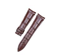 TLCBAZCF Compatible avec le bracelet de montre Frederique Constant, première couche de cuir, boucle ardillon de 23 mm, noir et marron foncé, ceinture de montre for hommes(Brown)