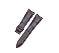 TLCBAZCF Compatible avec le bracelet de montre Frederique Constant, première couche de cuir, boucle ardillon de 23 mm, noir et marron foncé, ceinture de montre for hommes(Dark brown)