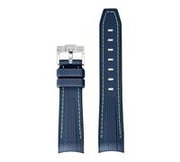 TLCBAZCF Compatible avec Omega X Swatch Joint MoonSwatch 20 mm Bracelet de plongée Hommes Femmes Arc Courbe Extrémité TPU Bracelet en Caoutchouc Compatible avec Rolex Watch Band(Royal Blue Cyan)