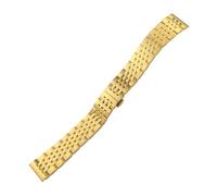 TLCBAZCF Curved Metal Watchband 12 / 20mm Compatible With Tissot Oris Compatible With TAG HEUER Stainless Steel Watch Strap 21/24mm(Beige,18mm)