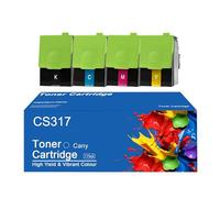 TLCGQF Cartouche De Toner Couleur CS317 Avec Puce Compatible Avec Les Imprimantes Lexmark Cs317dn, Cx317dn, Cs417dn, Cx417de Et Cs517de. Remplace Les Références 71B1HC0 Et 71B20C0.