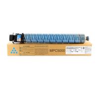 TLCGQF Cartouche De Toner Couleur Haute Capacité MPC5000, Compatible Avec Les Imprimantes Ricoh Afficio MPC4000, C4000G, C4000SPF, C5000C, C5000C, C5000G, C5000SPC, C5000SPF Et C5050.,Cyan