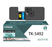 TLCGQF Cartouche De Toner Haute Capacité TK-5492K Pour Imprimantes Kyocera ECOSYS Ma2101cfx MA2101CWFX PA2101CWX PA2101CX Cartouche De Toner TK-5490K (KCMY),Cyan