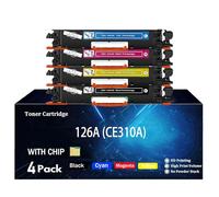 TLCGQF Cartouche De Toner Remplaçable 126A, Compatible Avec Les Cartouches De Toner HP Laserjet Pro CP1025/Cp1025nw/CP1021 CP1022 CP1023 M177fw/M176n/M175NW CE310A CE311A CE312A CE313A,4color