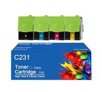 TLCGQF Compatible Avec La Cartouche De Toner Couleur Lexmark C231 Pour Les Imprimantes C2325 C2325dw C2425 C2425dw C2535 Et C2535dw Comprend Les Cartouches C230H10 C230H20 Et C230H30 Avec Puce