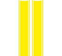 TLDSHOP® - Paire d'autocollants pour réservoir de carburant moto - Adhésif à rayures pour moto - Décalques en vinyle - Autocollants universels pour moto - Couleur : (jaune)