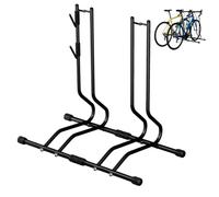 TLGREEN 2 x Support Vélo Sol 24-26 pouces,2-Réglable (40/70mm) | Support robuste sans perçage, charge maximale 25 kg, idéal pour VTT et vélo de route, largeur de pneu jusqu'à 65 mm
