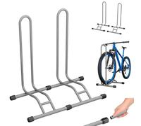 TLGREEN 2x Support vélo sol 24-28 pouces,jusqu'à 75mm,gris sable | Support de vélo pour roue arrière avec design élargi, charge max. 25 kg, adapté aux VTT,vélos de route et vélos de randonnée