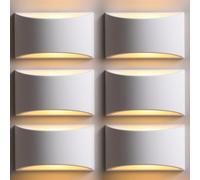 TLGREEN Applique Murale Interieur Avec, 9W LED Lampe Murale en Plâtre, Moderne Applique Murale Décorative, Blanc Chaud 4000K [Classe énergétique E] (6)