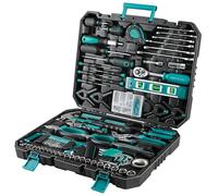 TLGREEN Boîte à Outils de 198 Pièces, Ensemble d'Outils pour la Maison et la Réparation Automobile, Boîte à Outils Portable avec 10pcs vis