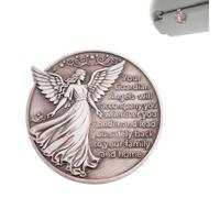 TLICLP Ange Gardien Voiture Clip Visière Pare-Soleil en Alliage | Médaille de Protection avec Message Inspirant, Cadeau Jeune Conducteur et Nouveau Permis, Accessoire Intérieur Auto - 1 Pièce