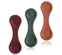 Tlilyy Marque-pages magnétiques, marque-page en simili cuir signet vintage marque-page magnétique recto-verso boucles avec clip pour la page en cuir