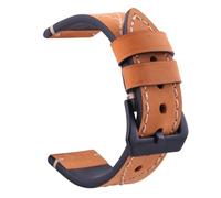 TLMDXTEU Bracelet de Montre en Cuir Accessoires de montre, bracelet cousu en cuir vache brossé foFemmes Hommes Remplacement (marron,20mm)