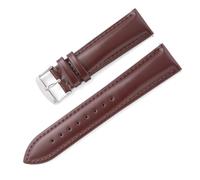 TLMDXTEU Bracelet de Montre en Cuir Bracelet en cuir de vachette brillant avec attaches à dégagement rapide foFemmes Hommes Remplacement (Dark brown,22mm)