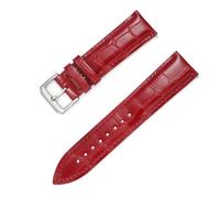 TLMDXTEU Bracelet de Montre en Cuir Bracelet en cuir souple à motif blister for montre connectée avec sangle dégagement rapide foFemmes Hommes Remplacement (rouge,22mm)