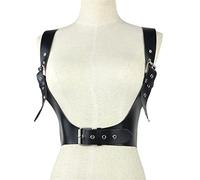TLMDXTEU Ceinture Gilet Punk Rétro Sweet Strap Girole Décoratif Puce Gilet de Cuir Courroie Sling pour Femmes et Filles