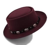 TLMDXTEU Chapeau Fedora Chapeau de Jazz rétro à Dessus Plat, Chapeau Melon Classique Britannique for Hommes et Femmes Chapeaux de Jazz pour Hommes et Femmes(Colour 2)